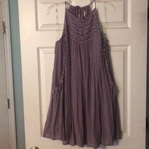 Purple halter dress with details